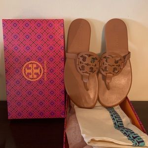 New Tory Burch Miller Sandal in Miele Size 10